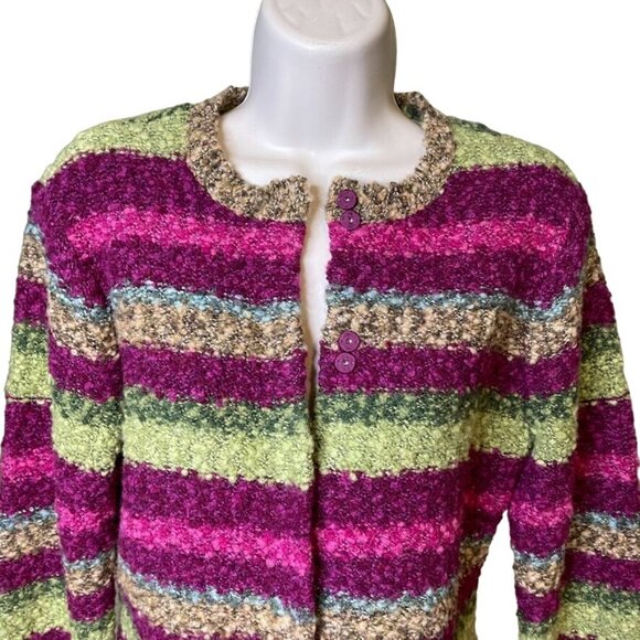 Vintage Womens Sweater Talbots Wool Button Up Sweater Size M Knit Cardigan u - Picture 2 of 10